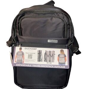Duchamp London expandable, travel backpack, suitcase, Black, new